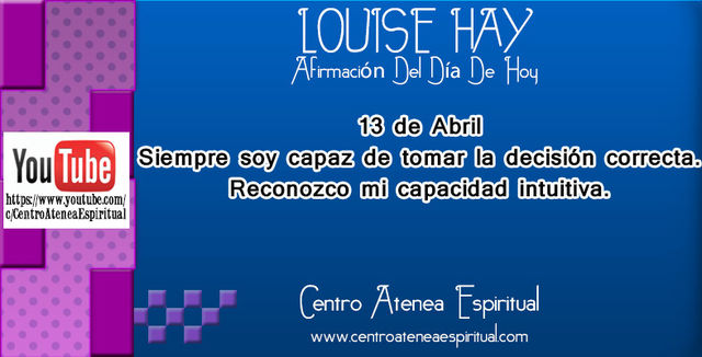 LOUISE HAY AFIRMACIONES POSITI VAS DIARIAS ABRIL