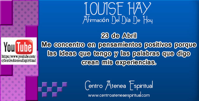LOUISE HAY AFIRMACIONES POSITIVAS DIARIAS ABRIL