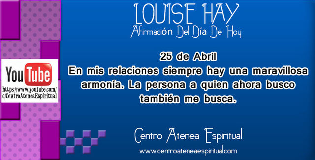LOUISE HAY AFIRMACIONES POSITIVAS DIARIAS ABRIL